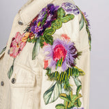 Chaqueta Blanca Flores 3D Lulo