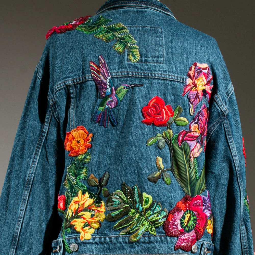 Chaqueta Colibrí / Jardín Rosas