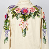 Chaqueta Blanca Flores 3D Lulo