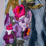 Garden Iris and Crochet Jacket