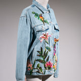 Garden Denim Jacket / Birds