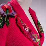 Fuchsia Blazer 3D Flowers