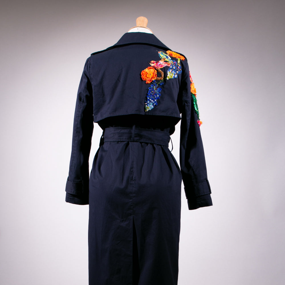 Trench Coat Azul, Blue Bonnets