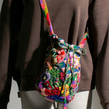 Garden Blue Jacquard Mochila Bag