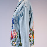 Denim Jacket, Blue Bonnets and Garden