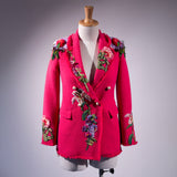 Blazer Fuchsia Flores 3D